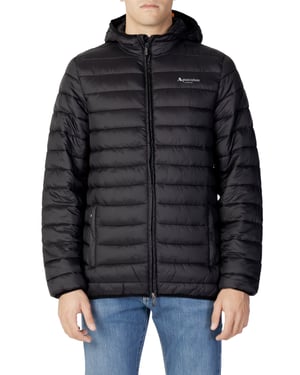 Aquascutum London Logo Svart Active Hoodie Jacka