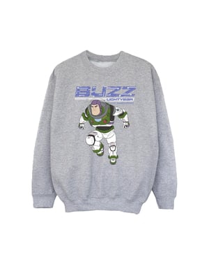 Disney Meisjes Lightyear Buzz Sprong naar Actie Sweatshirt (Sportgrijs)