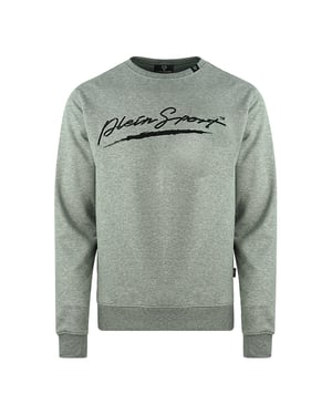 Plein Sport Signature Logo Grijze Trui