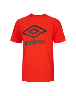 Umbro Röd T-shirt med stor logotyp för herrar