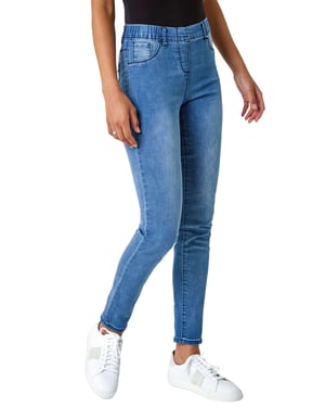 Elastic Waist 31" Denim Stretch Jegging