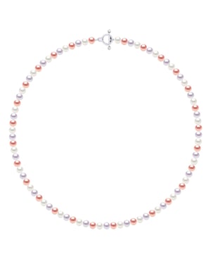 Ketting van Echte Gecultiveerde Zoetwaterparels en Semi-Ronde 6-7 mm
