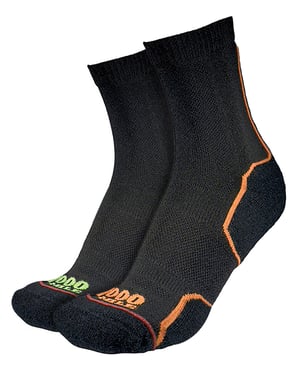 1000 Mile - Mens Trail Repreve Single Layer Running Sports Breathable Socks - Black / Neon