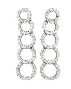 Orphelia Dames 925 Sterling Zilveren Dangle Oorringen - Zilver ZO-5762