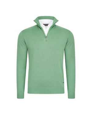 Cappuccino Italia Tröja Mock Zip Pullover Grön