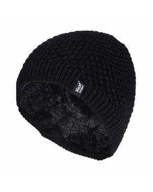 Heat Holders - Stickad, fleecefodrad, varm och termisk mössa för damer