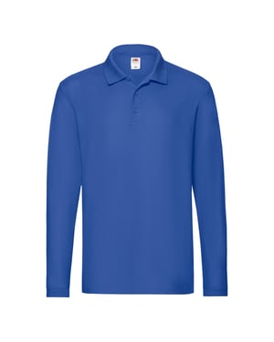 Fruit of the Loom Heren premium poloshirt met lange mouwen