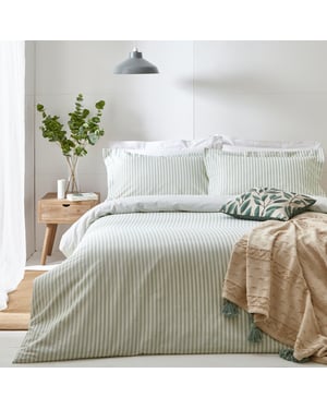 Hebden Striped Reversible Duvet Cover Set