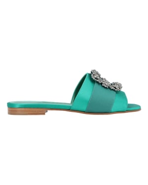 Manolo Blahnik Martamod Flat Green