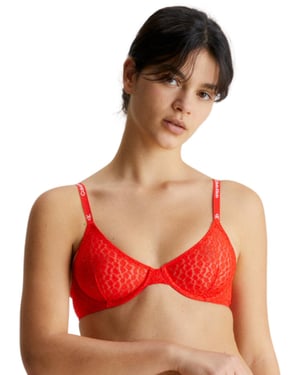 000QF7173E Calvin Klein Lace Unlined Demi Bra