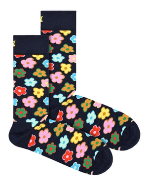 Happy Socks - Nieuwe Bloem Ontwerp Sokken | Geweldig Cadeau - Bloem