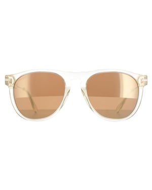 Serengeti Round Mens Light Gold Champagne Polarized Drivers Gold Amboy