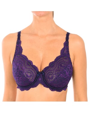 Women's non-padded lace underwire bra 05832 for natural bust support