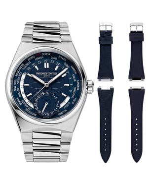 Frédérique Constant Highlife Worldtimer Heren Horloge Zilverkleurig FC-718N4NH6B