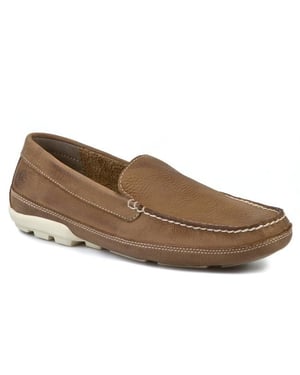 Timberland Heritage Brown Nubuck Leather Slip On Mens Shoes 6328A