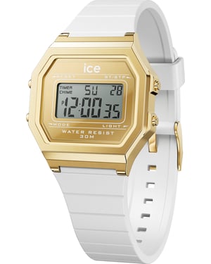 Ice Watch Ice Digit Retro - Metal Gold Mirror - White Women's White Watch 022733