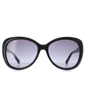 Karen Millen KM5049 001 zwart donkergrijs gradiënt zonnebril
