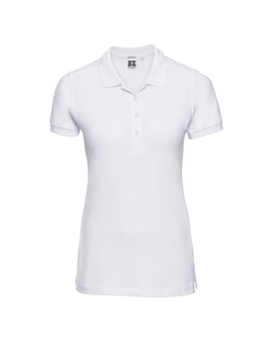 Russell Stretch Slim polotröja, dam/dam (Vit)