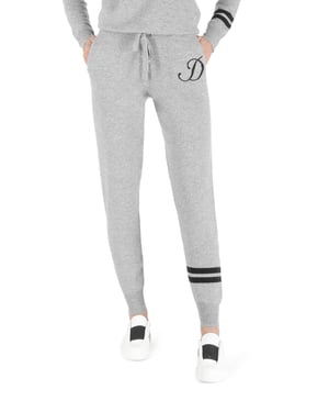 Crown Of Edinburgh Cashmere Track Pants Morningside Grey D