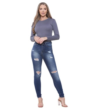 Womens Skinny Stretch Denim Jeans| Enzo Designer Ladieswear
