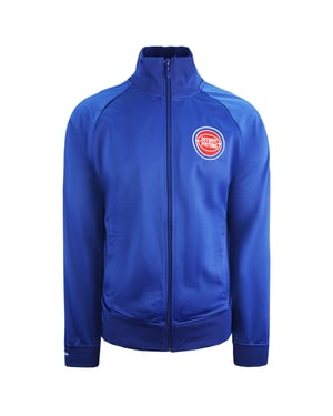 Mitchell & Ness Detroit Pistons blå träningsjacka för herrar