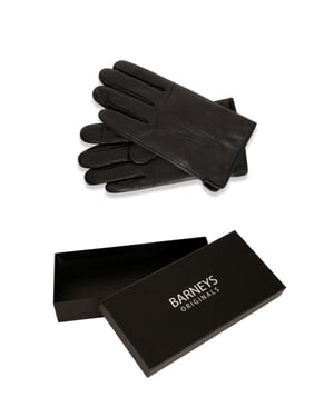 Barneys Originals Gift Boxed Black Classic Leather Glove