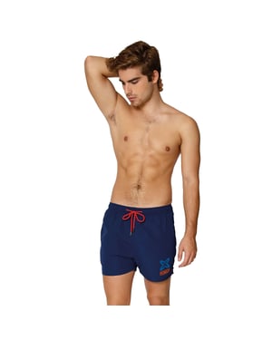 Short swimsuit with inner mesh lining MUHARBOURNAVY01 man