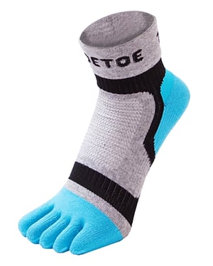 TOETOE - Mens & Ladies Breathable Sports Light Runner Low Cut Toe Socks - Blue