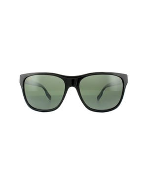 Maui Jim Vierkante Unisex Glanzend Zwart Neutraal Grijs Zonnebril