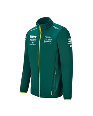 Aston Martin Cognizant F1 Official Team Mens Green Softshell Jacket