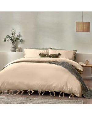 Yard Mallow Bowtie Cotton Duvet Cover Set