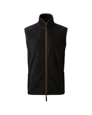 Premier Mens Artisan Fleece Gilet (Black/Brown)