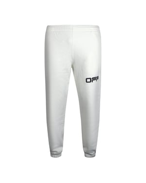 Off-White Airport Tape Logo White Sweatpants