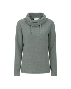 Mountain Warehouse Fleece-topp för kvinnor/damer Hebridean Cowl Neck (mörk kaki)