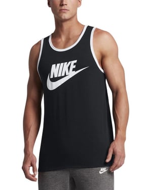 Nike Herenvest met groot Swoosh Ace-logo in zwart