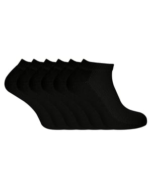 Sock Snob - 6 Pack Mens Low Cut Bamboo Organic Cotton Trainer Socks