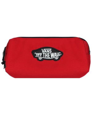 Vans Off The Wall Logo Red Pencil Pouch
