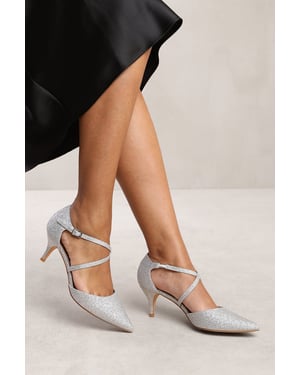 Wheres That From Womens 'Yardley' Low Kitten Heel With Crossover Strap