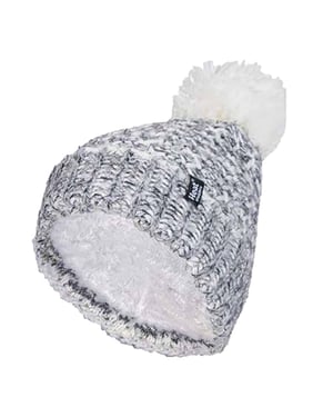 Heat Holders - Thermische Bobble-hoed voor dames - Zwart