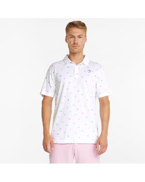 PUMA Mens AP Dancing Umbrellas Golf Polo Shirt