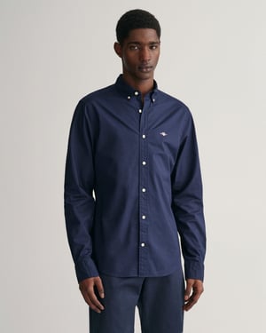 GANT Mens Slim Fit Long Sleeve Poplin Shirt