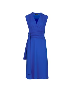 Mouwloze Empire Line-jurk in Blue Royal
