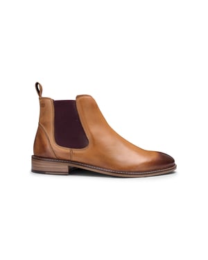 Mens Tan Leather Classic Chelsea Boots