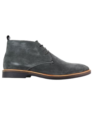 Chukka Boots med snörning i grå mocka för herrar