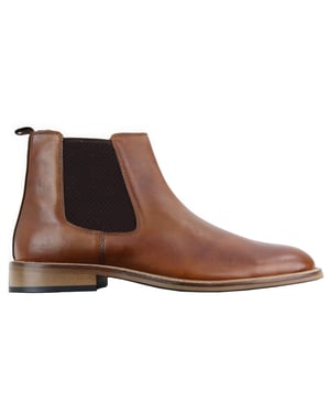 Mens Vintage Tan Leather Dealer Boots