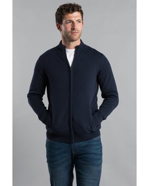 Recycled Cotton Blend Zip-Through Cardigan