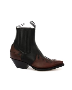 Grinders Unisex Leather Black Western Boots- Arizona Lo