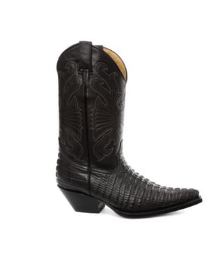 Grinders Black Leather Western Cowboy Boots – Carolina