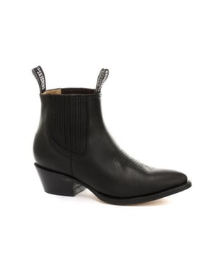 Grinders Unisex Black Western Ankle Boots- Maverick