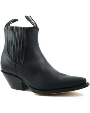Grinders Unisex Black Western Chelsea Boots- Mustang